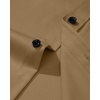 Mens Dress Shirt Long Sleeve Wrinkle Free Stretch Button Down Shirts(Khaki)