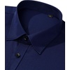Mens Dress Shirt Long Sleeve Wrinkle Free Stretch Button Down Shirts(Navy Blue)
