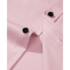 Mens Dress Shirt Long Sleeve Wrinkle Free Stretch Button Down Shirts(Pink)