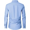 Men’s Dress Shirts Long Sleeve Wrinkle Free Business Button Down Shirt(Blue)
