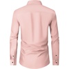 Men’s Dress Shirts Long Sleeve Wrinkle Free Business Button Down Shirt(Coral)