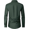 Men’s Dress Shirts Long Sleeve Wrinkle Free Business Button Down Shirt(Dark Green)