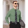 Men’s Dress Shirts Long Sleeve Wrinkle Free Business Button Down Shirt(Grayish Green)