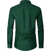 Men’s Dress Shirts Long Sleeve Wrinkle Free Business Button Down Shirt(Green)