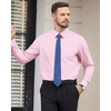 Men’s Dress Shirts Long Sleeve Wrinkle Free Business Button Down Shirt(Pink)