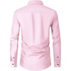 Men’s Dress Shirts Long Sleeve Wrinkle Free Business Button Down Shirt(Pink)