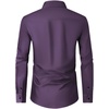 Men’s Dress Shirts Long Sleeve Wrinkle Free Business Button Down Shirt(Purple)