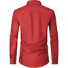 Men’s Dress Shirts Long Sleeve Wrinkle Free Business Button Down Shirt(Red)