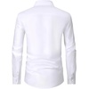 Men’s Dress Shirts Long Sleeve Wrinkle Free Business Button Down Shirt(Solid White)