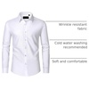 Men’s Dress Shirts Long Sleeve Wrinkle Free Business Button Down Shirt(Solid White)