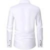 Men’s Dress Shirts Long Sleeve Wrinkle Free Business Button Down Shirt(White)