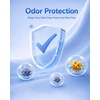 Mens Dress Shirts Odor Resistant Long Sleeve Button Down Shirt, Stretchy(Classic White)