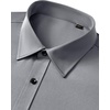 Mens Dress Shirts Odor Resistant Long Sleeve Button Down Shirt, Stretchy(Grey)
