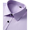 Mens Dress Shirts Odor Resistant Long Sleeve Button Down Shirt, Stretchy(Lavender)