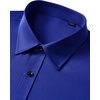 Mens Dress Shirts Odor Resistant Long Sleeve Button Down Shirt, Stretchy(Royal Blue)