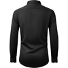 Mens Dress Shirts Wrinkle Free Stretch Long Sleeve Shirt Business Casual(Black)