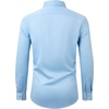 Mens Dress Shirts Wrinkle Free Stretch Long Sleeve Shirt Business Casual(Blue)