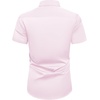 Mens Short Sleeve Dress Shirt Wrinkle Free Summer Button Down Shirts(Light Pink)
