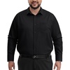 Alimens & Gentle Big and Tall Dress Shirts for Men with Pocket(2XL-6XL B＆T)(Black)