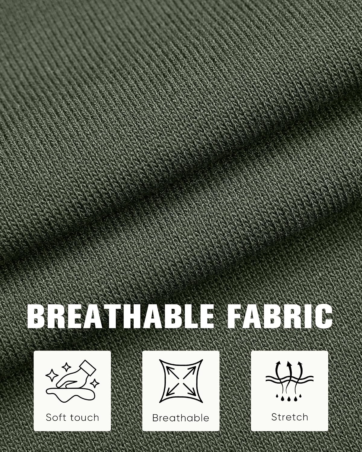 image:imageMens Knit Shirt Short Sleeve Button Down Shirt Textured Casual Summer TopsArmy Green