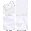 Mens Knit Shirt Short Sleeve Button Down Shirt Textured Casual Summer Tops(White)