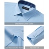 Alimens & Gentle Mens Dress Shirt Long Sleeve Button Down Shirt with Pocket(Aqua)