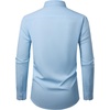 Alimens & Gentle Mens Dress Shirt Long Sleeve Button Down Shirt with Pocket(Aqua)