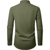 Alimens & Gentle Mens Dress Shirt Long Sleeve Button Down Shirt with Pocket(Army Green)