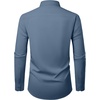 Alimens & Gentle Mens Dress Shirt Long Sleeve Button Down Shirt with Pocket(Denim Blue)