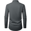 Alimens & Gentle Mens Dress Shirt Long Sleeve Button Down Shirt with Pocket(Grey)