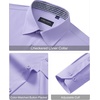 Alimens & Gentle Mens Dress Shirt Long Sleeve Button Down Shirt with Pocket(Lavender)