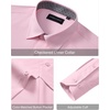Alimens & Gentle Mens Dress Shirt Long Sleeve Button Down Shirt with Pocket(Pink)