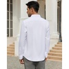 Alimens & Gentle Mens White Dress Shirt Long Sleeve 4-Way Stretch UPF 50+ Sun Protection Shirt Shopping Button Down Shirt