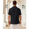 Mens Polo Shirts Short Sleeve Knit Stretch Lightweight Casual Summer Shirt(Black)