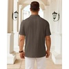 Mens Polo Shirts Short Sleeve Knit Stretch Lightweight Casual Summer Shirt(Brown)