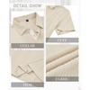 Mens Polo Shirts Short Sleeve Knit Stretch Lightweight Casual Summer Shirt(Cream)