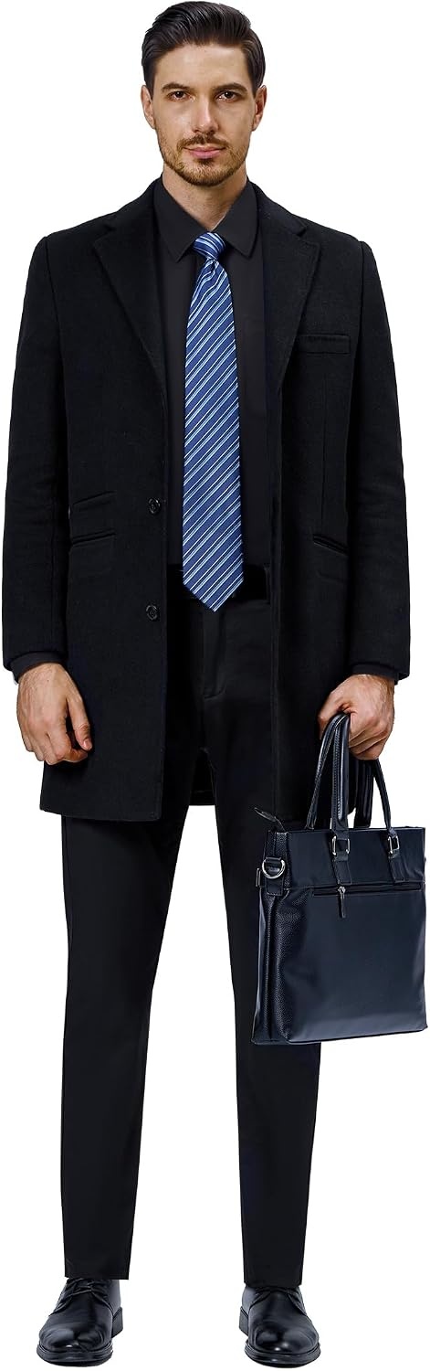 image:imageAlimens amp Gentle Mens Dress Shirts Long Sleeve Stretch Button Down ShirtBlack