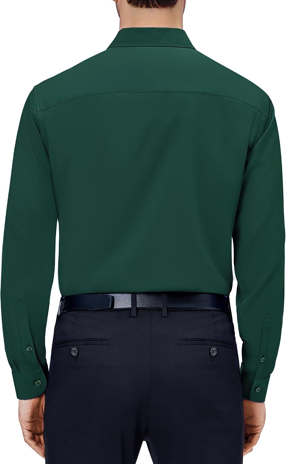 image:imageAlimens amp Gentle Mens Dress Shirts Long Sleeve Stretch Button Down ShirtGreen
