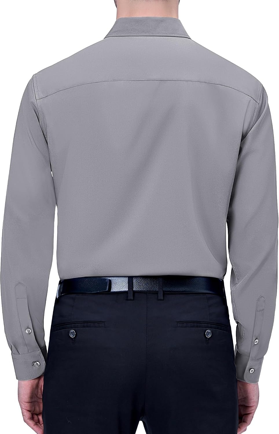 image:imageAlimens amp Gentle Mens Dress Shirts Long Sleeve Stretch Button Down ShirtGrey