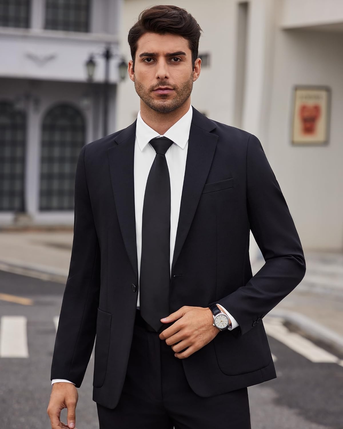 image:imageAlimens amp Gentle Mens Dress Shirts Long Sleeve Stretch Button Down ShirtIvory