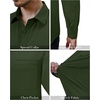 Alimens & Gentle Mens Dress Shirts Long Sleeve Stretch Button Down Shirt(Army Green)