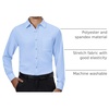 Alimens & Gentle Mens Dress Shirts Long Sleeve Stretch Button Down Shirt(Blue)
