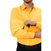 Alimens & Gentle Mens Dress Shirts Long Sleeve Stretch Button Down Shirt(Bright Yellow)