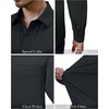 Alimens & Gentle Mens Dress Shirts Long Sleeve Stretch Button Down Shirt(Carbon Grey)
