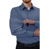 Alimens & Gentle Mens Dress Shirts Long Sleeve Stretch Button Down Shirt(Dusty Blue)