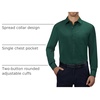 Alimens & Gentle Mens Dress Shirts Long Sleeve Stretch Button Down Shirt(Green)