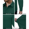 Alimens & Gentle Mens Dress Shirts Long Sleeve Stretch Button Down Shirt(Green)