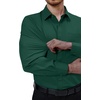 Alimens & Gentle Mens Dress Shirts Long Sleeve Stretch Button Down Shirt(Green)