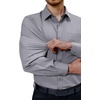 Alimens & Gentle Mens Dress Shirts Long Sleeve Stretch Button Down Shirt(Grey)