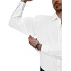 Alimens & Gentle Mens Dress Shirts Long Sleeve Stretch Button Down Shirt(Ivory)
